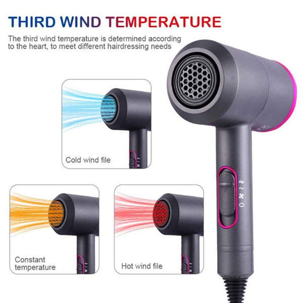 3 in 1 Salon Hair Dryer Styler Large Power Hair Repairing Hair Volumizing Ion Air Blower Constant Temperature Quick Fan