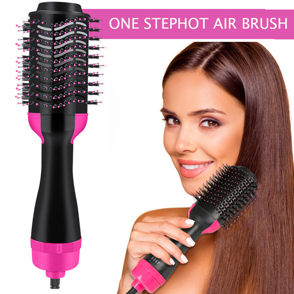 One Step Hair Dryer and Volumizer, ManKami Salon Hot Air Paddle Styling Brush Negative Ion Generator Hair Straightener Curler