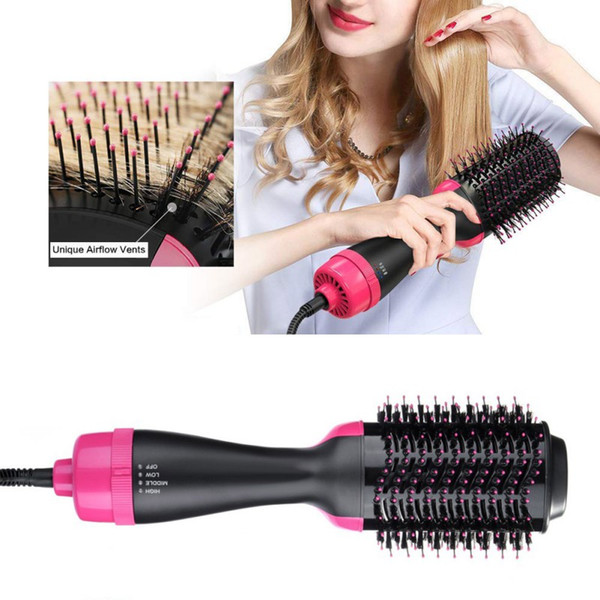 One-Step Hair Dryer & Volumizer Roller Electric Hot Air Brush Curling & Straightener Blow Dryer Salon Hot Air Hair Styling Comb Dropshipping
