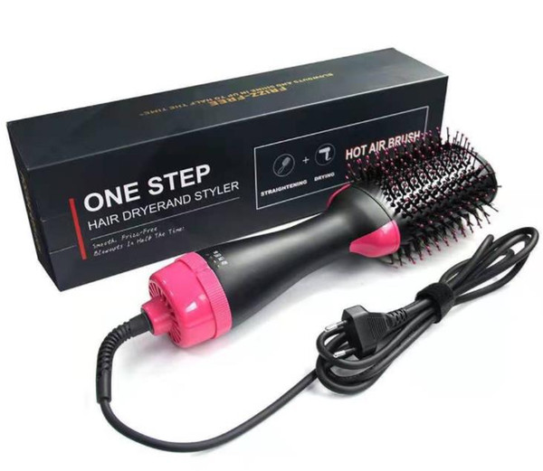 3 In 1 One Step Hair Dryer and Volumizer Brush Straightening Curling Iron Comb Electric Hair Brush Massage Comb