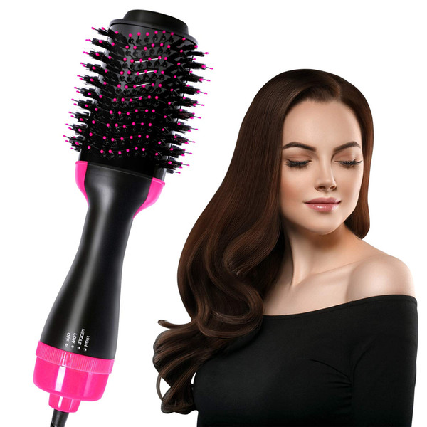 Hot Air Brush Mirror Eleanos One-Step Hair Dryer 3-in-1 Hair Dryer Brush for Straightening and Curling One Step Easy Dryer Hair 2020 Fashion