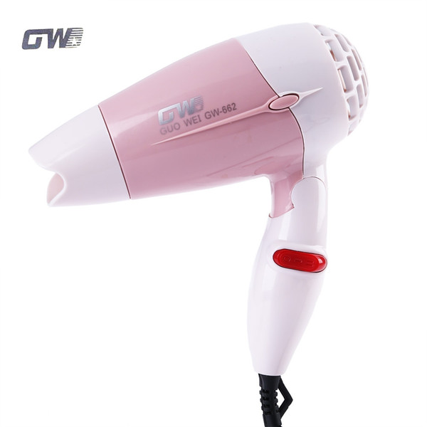 220V Portable Mini Hair Blow Dryer GUOWEI Portable Mini Foldable Traveller Compact Blower Hair Dryer Mini Ceramic Ionic Hair Blower 1000W +B