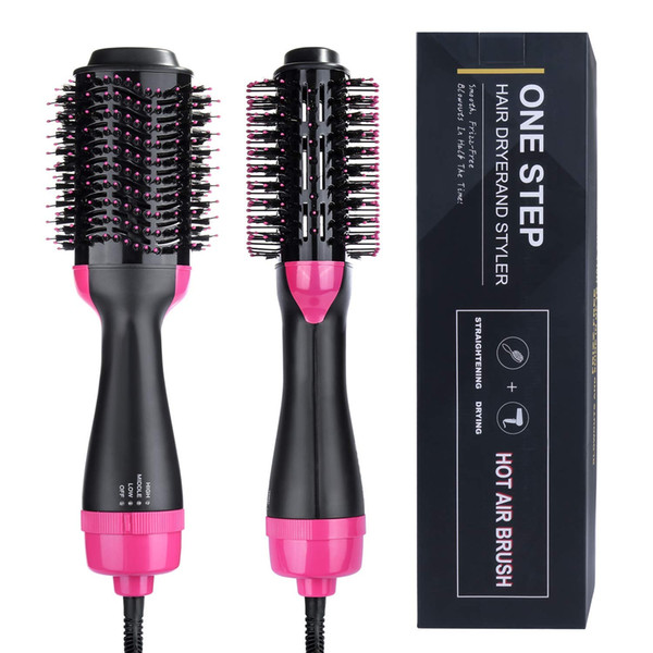 Hair Dryer Brush Hot Air Brush One Step Hair Dryer Volumizer 3 In Upgrade Feature Anti-scald Negative Ion Hair Straightener Brush Smoot safe