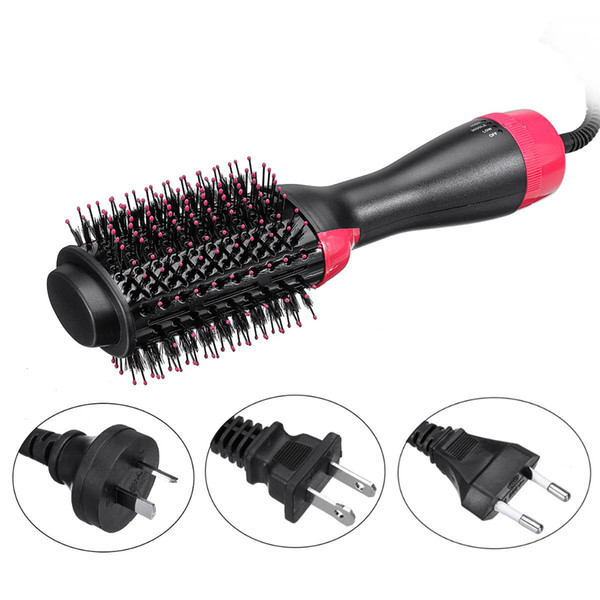 Hair Straightener Brush Heating Beard Clip Comb Dry & Wet Styler Electric 3 in1 Ionic Straightening Brush Auto Temperature Lock DHL