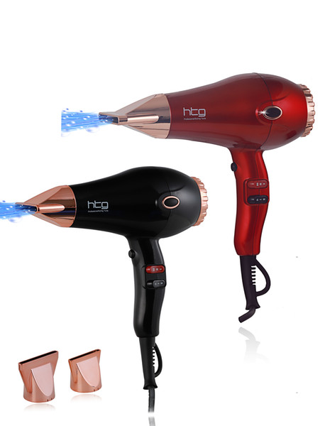 HTG 2300W powerful professional Hair Dryer Blow Dryer Lightweight Negative ion infrared Hair Dryer 110V/240V (Black/Red)