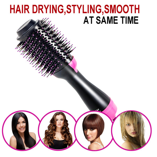 95%NEW One Step Hair Dryer & Volumizer Hot Air Brush Salon Hot Air Paddle Styling Brush Negative Ion Generator Hair Straightener Curler