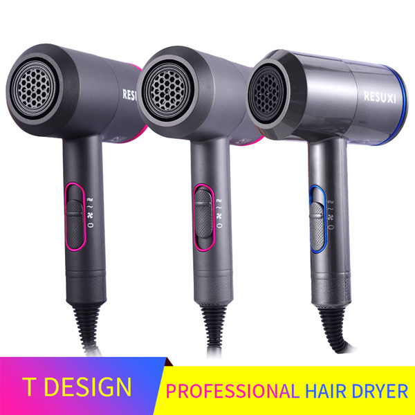 Professional Salon Hair Dryer T Type Fast Dry Hair Dryers 2000W Max 3 Speed Adjustable Hot/Cold Air Switch For Hair Styling Tools