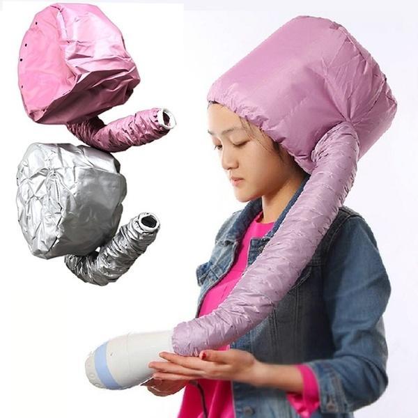 Hair Dryers Portable Hair Dryer Soft Hood Bonnet Attachment Salon Hairdressing