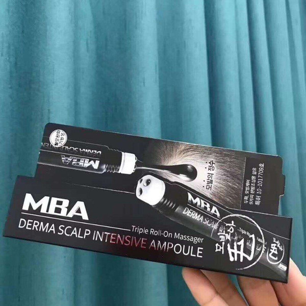 Hot Sale MBA Triple Roll-On Massager Derma Scalp Intensive Ampoule Men and Women Hair Growth Essence Hair growth Bushy