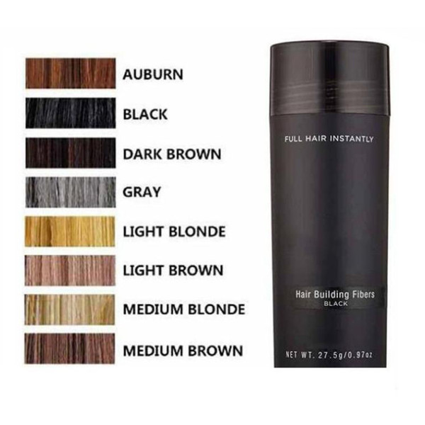 Hair Building Fibers 27.5g Hair Fiber Keratin Powder Spray Thinning Hair Concealer 10colors DHL 