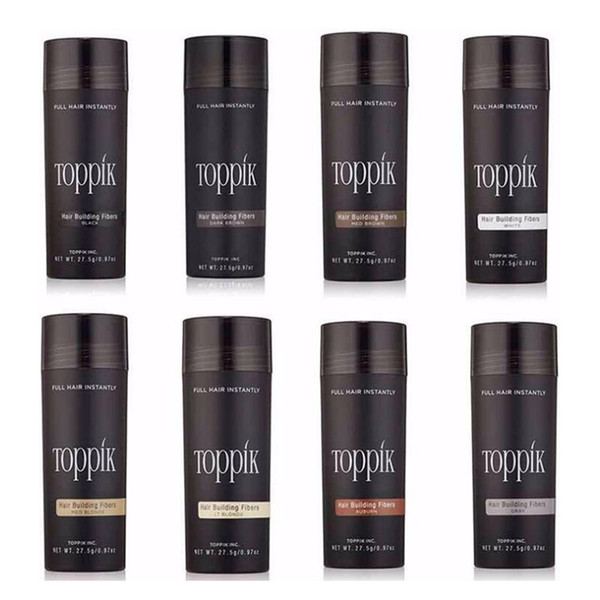 Toppik Hair Building Fibers 27.5g Toppik Hair Fiber Thinning Concealer Instant Keratin Hair Powder Black Spray Applicator Free DHL