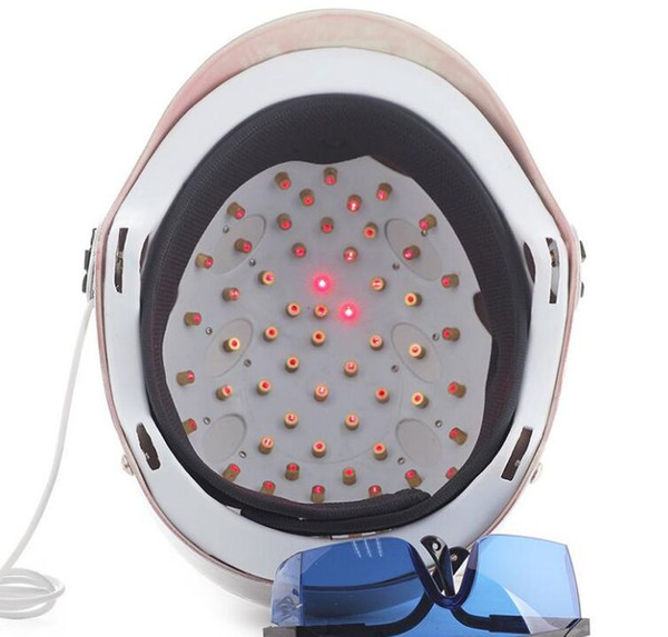 Newest Laser Hair Regrowth Helmet 650nm Diode laser hair growth anti hair loss treatment head massager cap eye protective glasses