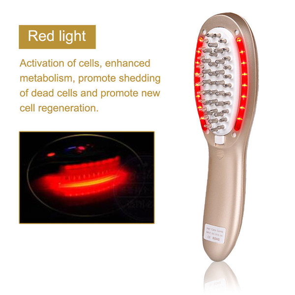 Newest!!! Laser Hair Regrowth Comb Growth Brush Hair Loss Therapy Massager with Solutions