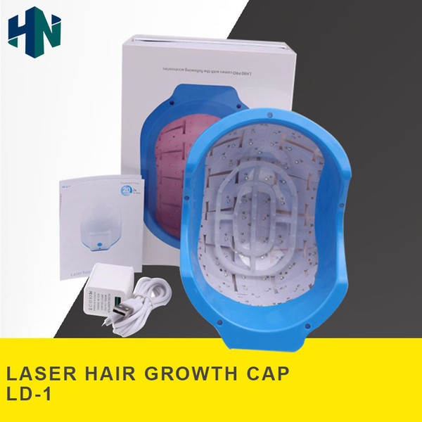 Newest!!!Portable MicroCurrent Stimulation Hair Regrowth Laser LED Light Therapy Massager Hair Growth Cap Hair Loss Treatment