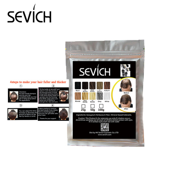 SEVICH 25g Refill Bag Keratin Hair Building Fibers Hair Thickening Styling Powder