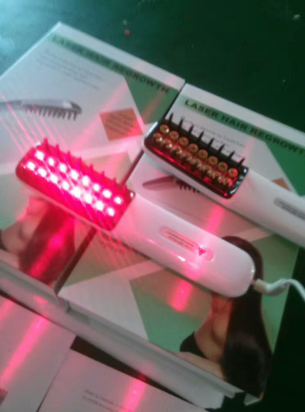 Portable low level therapy hair regrowth laser comb with 16 diodes laser for personal home use