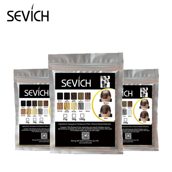 Blender SEVICH 10 colors Keratin Hair Fibers Thinning Hair Loss Concealer Instant Hair Color Powders Spray 25g