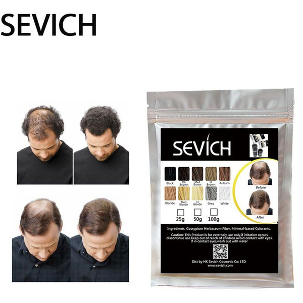 10Colors Makeup Cosmetic Natural Keratin Hair Building Fiber Refill SEVICH 25g Hair Loss Products For Man and Woman Make Up Styling