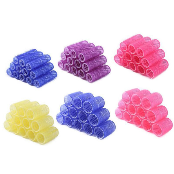 12pcs Self Grip Hair Rollers Cling Any Size Home Salon Diy Hair Styling Tools Hairdressing Hair Curlers Roller 15/20/32/40/44mm