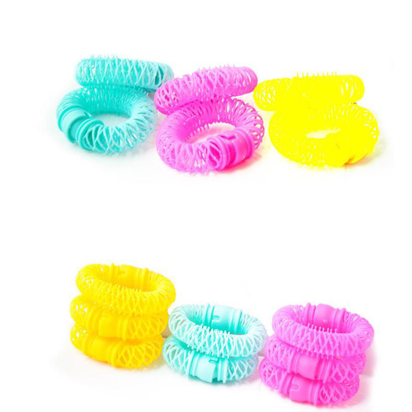 Hot The explosion of the donut curlers not hurt hair curling hair self-adhesive plastic small tool Hair Rollers