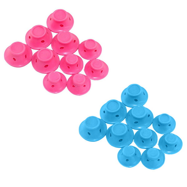 10pcs/set Soft Rubber Magic Hair Care Rollers Silicone Hair Curler No Heat No Clip Hair Curling Styling DIY Tool