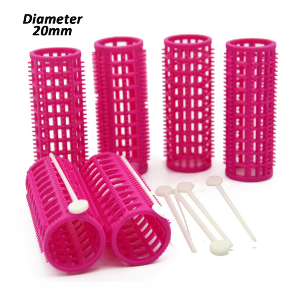 18pcs/set 20mm Plastic Tooth Hair Roller with Fixed Pins Fluffy layers Hair Air Bang Curl Rods Curlers Hairdresser Styling U1196