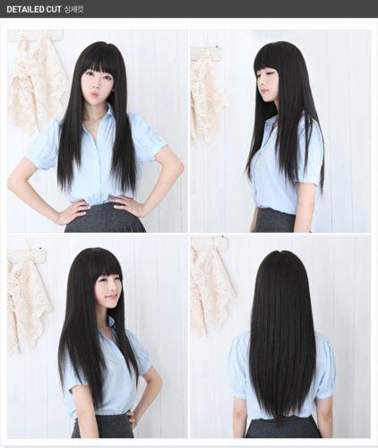 Sexy Long Straight Party Lady Girl Full Hair Cosplay Wig Synthetic Hair Wigs