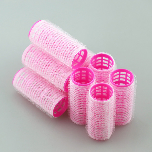 10pcs/set 62mm*25mm Small Self Adhesive Air Bang Hair Rollers Magic DIY Wavy Fluffy Curly Hair Curlers Hairdressing Barber U1105