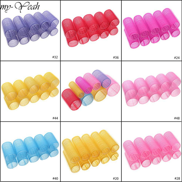 10pcs/lot Different Size Self Grip Hair Rollers Magic Curlers Diy Home Use Hairdressing Roller Hair Styling Tool