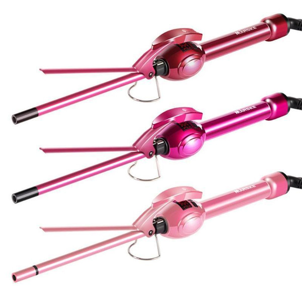 Professional Hair Curling Iron Curler Roller Waver Styling Tools Salon Styler Lcd Display Curlers Rotation Curl Wand 9mm SH190727