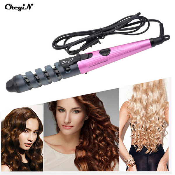 Ckeyin Professional 2017 Hair Curler Hair Styler Convenient Useful Rollers Hair Salon Spiral Ceramic Curling Iron 100 -240v P00