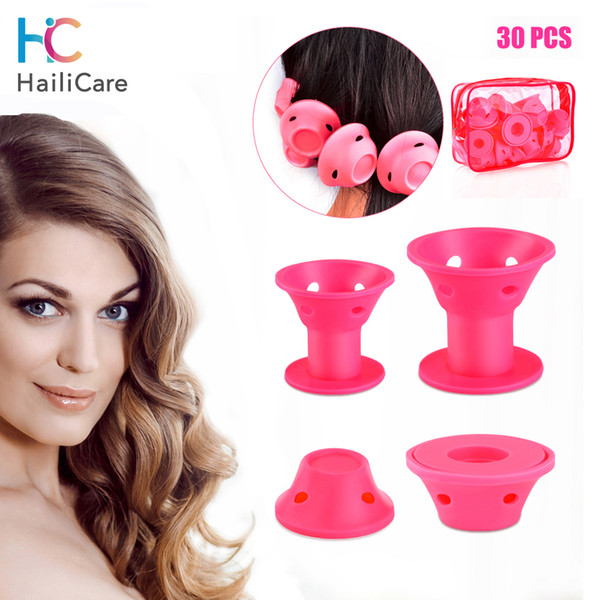 10/30pcs Silicone Curler Soft Rubber Magic Rollers Salon Hair Styling Tool Sleep Hair Rollers Curl Tools Hairstyle