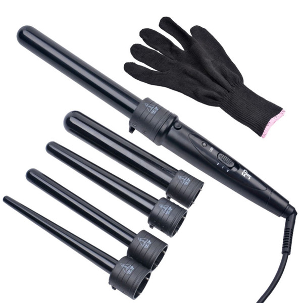 100 -240v 5 In 1 Electric Hair Curler Roller Ceramic Curling Tong Wand Professional Spiral Curling Iron Hair Styling Tool Eu Plug