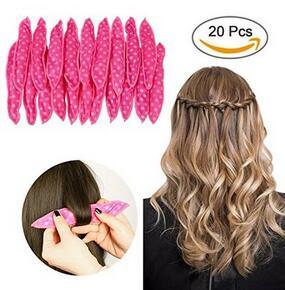 Newest DIY Wave Point Pink Hair Rollers Rinka Haircut Sponge Sleep Magic Curler Hair Care & Styling Tools Free-