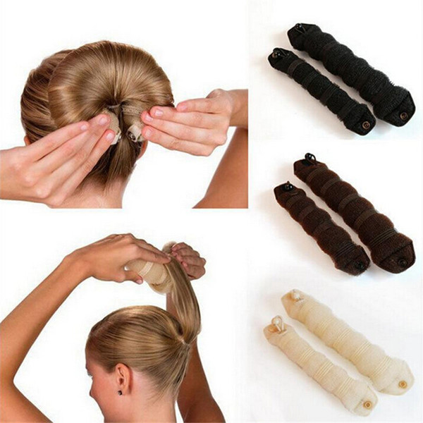 3 Pcs/Set New Hot Foam Black Magic Korean Sponge Hair Hairdisk disk Quick Messy Styling Bun Headwear Maker Twist Curler Device Band