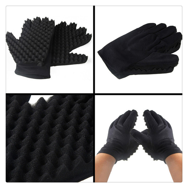 Magic Hair Brush Sponge Curling Mold Coil Twist Curly Hair Gloves Wave Barber Hair Brush Sponge Gloves Styling Tools