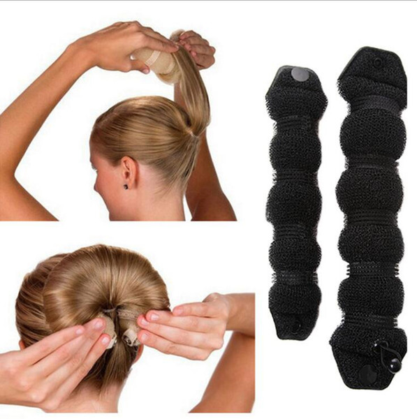 Practical Sponge Hair Styling Device Donut Bun Maker Chrismas Magic Easy Using Hairdisk Former Ring Shaper Hair Twist Curler 1200pcs OOA2158