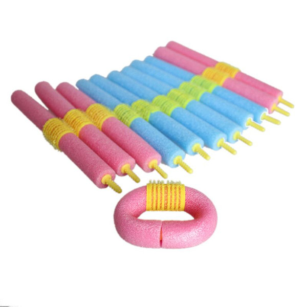 New Soft Foam Anion Bendy Hair Rollers Curlers Cling Pink Bendy Rollers Free Shipping