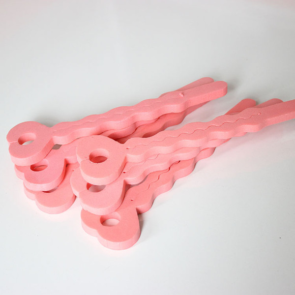 DIY Pink Sponge Hair Soft Curler Roller Strip Curl Magic crimper Tool Twist