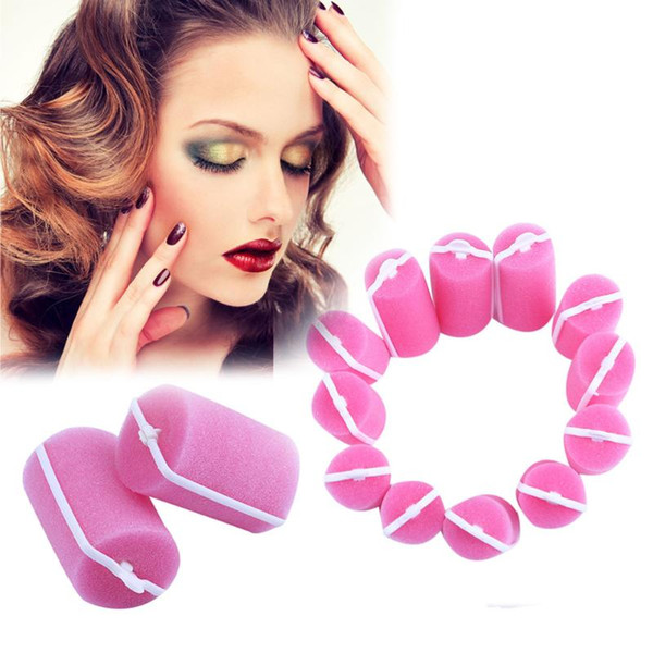 12Pcs/Set Girls Hair Styling Tools Soft Cushion Hair Curlers Sponge Hair Roller 2 Sizes Hairdressing Rollers Tools