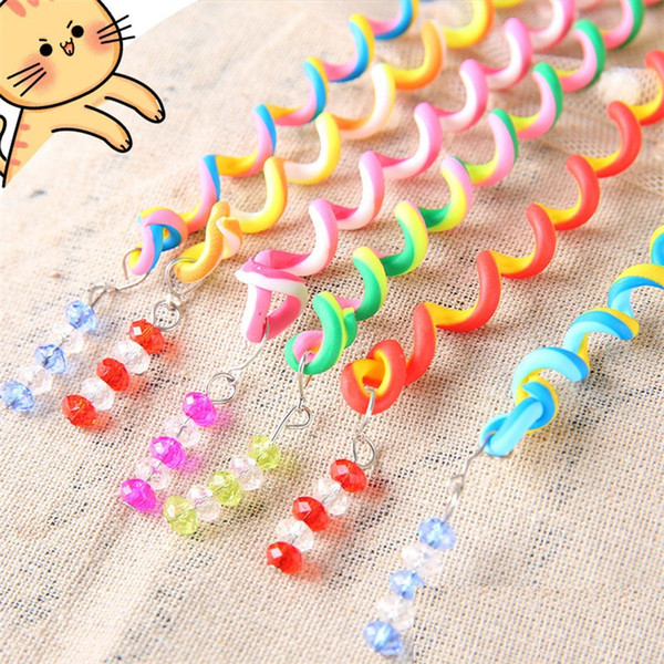 Wholesale - Children Curly hair rope hair rope soft pot 6pcs of set children hair volume multi color to choose FA036