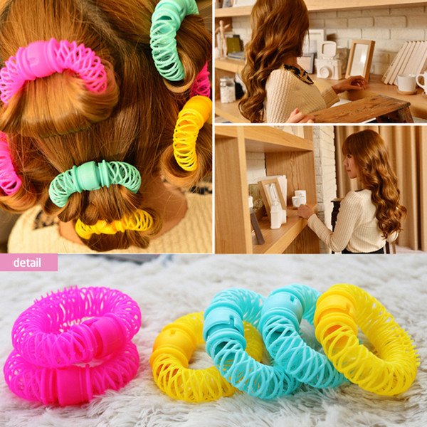 New Hair Styling Roller Hairdress Magic Bendy Curler Spiral Curls DIY Tool 8 Pcs