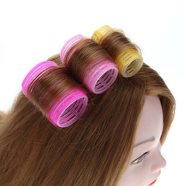 6pcs/lot Hairdressing Home Use DIY Magic Large Self-Adhesive Hair Rollers Styling Roller Roll Curler Beauty Tool 4 Size