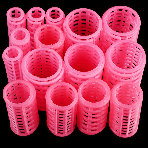 15pcs/set Plastic Hair Curler Roller Large Grip Styling Roller Curlers Hairdressing DIY Tools Styling Home Use Hair Rollers