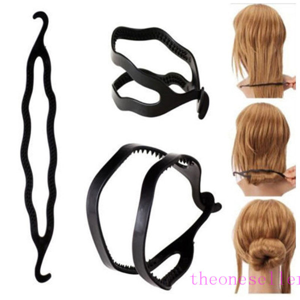 Magic Hair Pony Tail Maker Plastic Hair Styling Bun Maker Shaper Braid Holder Clip Twist Tool Hair Twist Styling Clip 3000pcs