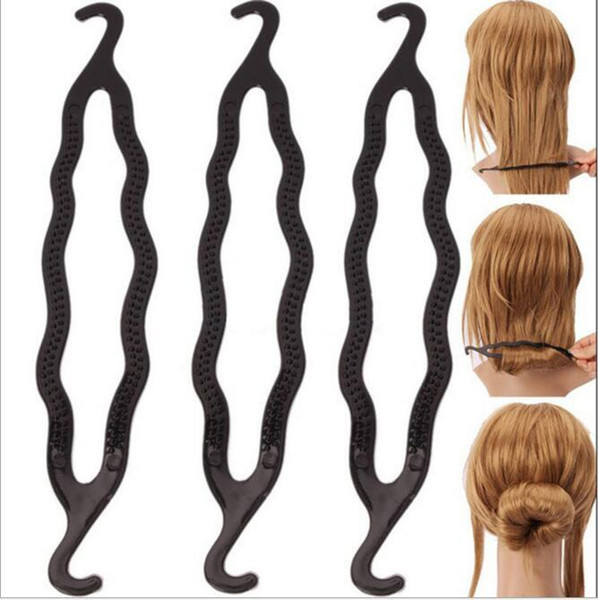 Magic Hair Pony Tail Maker Plastic Hair Styling Bun Maker Shaper Braid Holder Clip Twist Tool Hair Twist Styling Clip 5000pcs