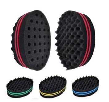 Brand Double Sided Wave-shaped Hair Twsit Sponge Ellipse Brushes Multi-holes Side Braid Twist Hair Curl Wave Hair Styling Tools HA256