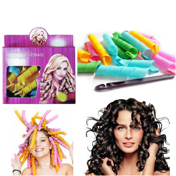 2018 Hot Sell DIY MAGIC LEVERAG Magic Hair Curler Roller Magic Circle Hair Styling Rollers Curlers Leverag perm 18pcs/set