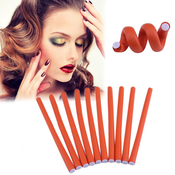 Styling Tools Rollers 10pcs Curling Curler Magic Air Hair Rollers Soft Foam Bendy Twist Magic Flexi Rods Styling Hair Sticks