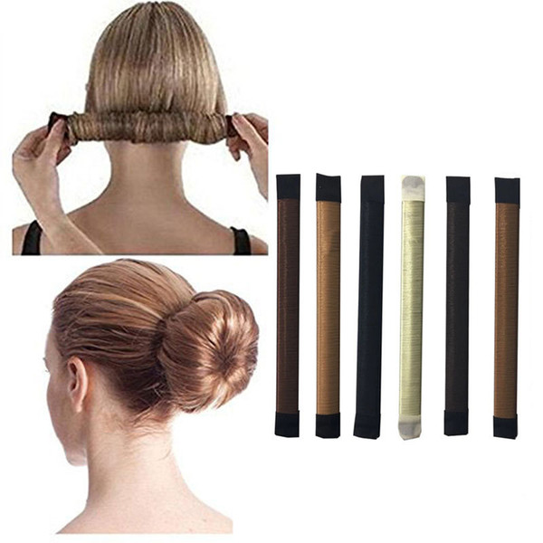 Hair Bun Maker Fashion DIY Magic Bun French Twist Doughnuts Hair Band Accessories Hair Bun Maker Fold Wrap Snap Making Styling Disk Roller H